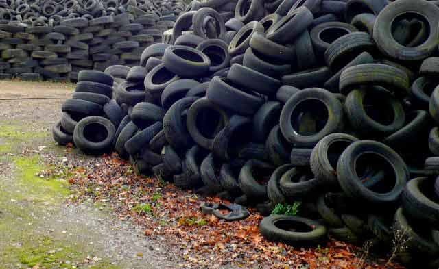 Stacked Tyres
